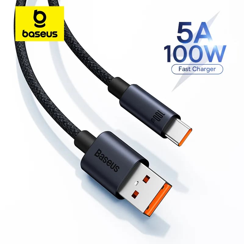 สายชาร์จ USB-C ชาร์จเร็ว 100W สำหรับ Android