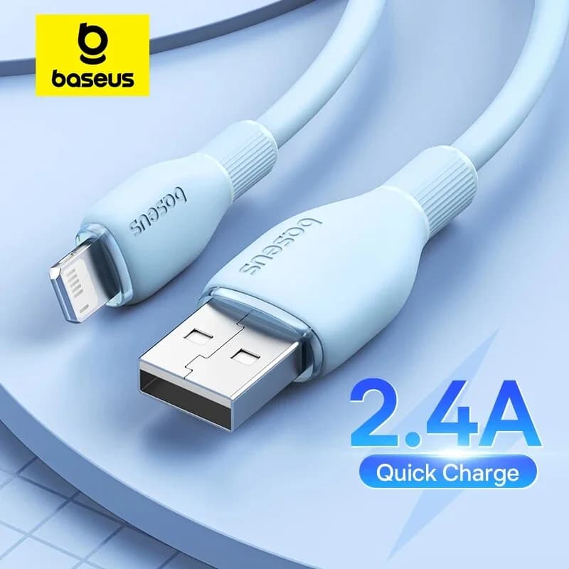 สาย USB TPE ชาร์จเร็ว 2.4A สำหรับ iPhone และ iPad