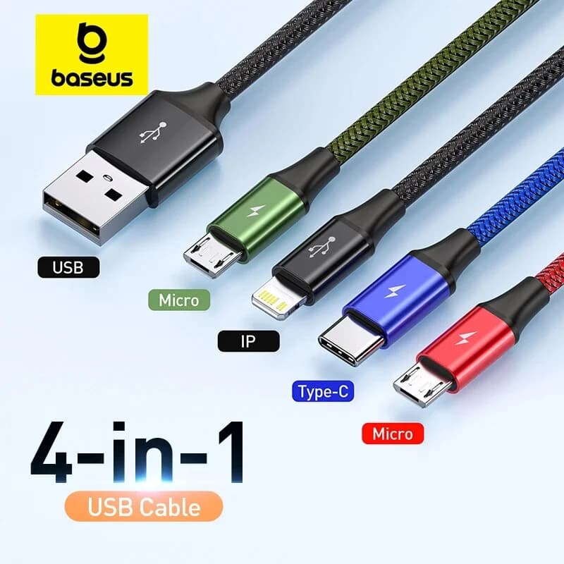สายชาร์จ USB 3-in-1 หัว Type-C, Micro และ Lightning