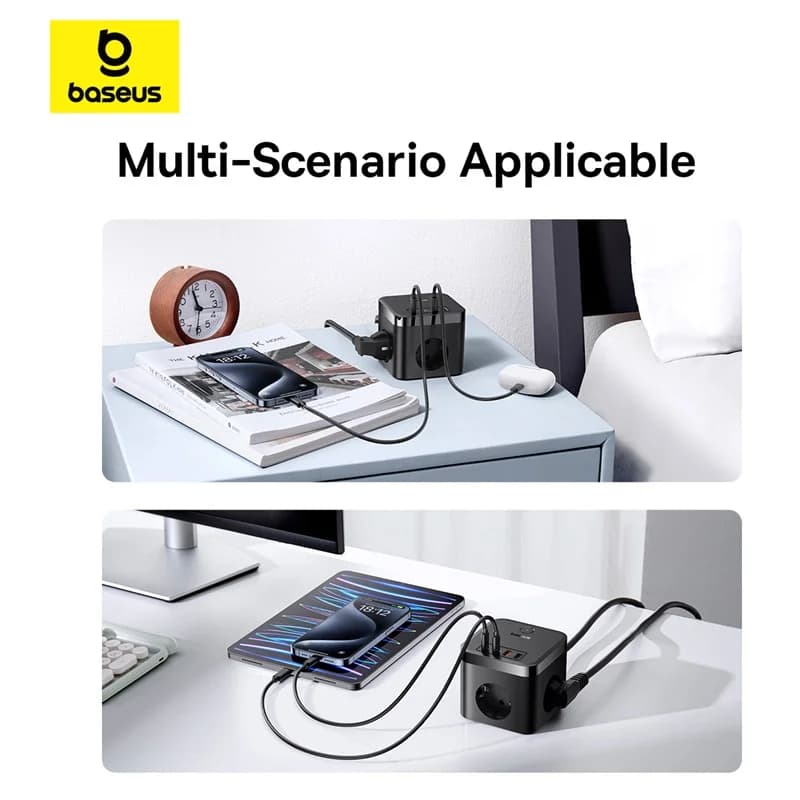 ปลั๊กพ่วงอเนกประสงค์ 7-in-1 พร้อมช่องเสียบ AC 3 ช่อง และ USB-C